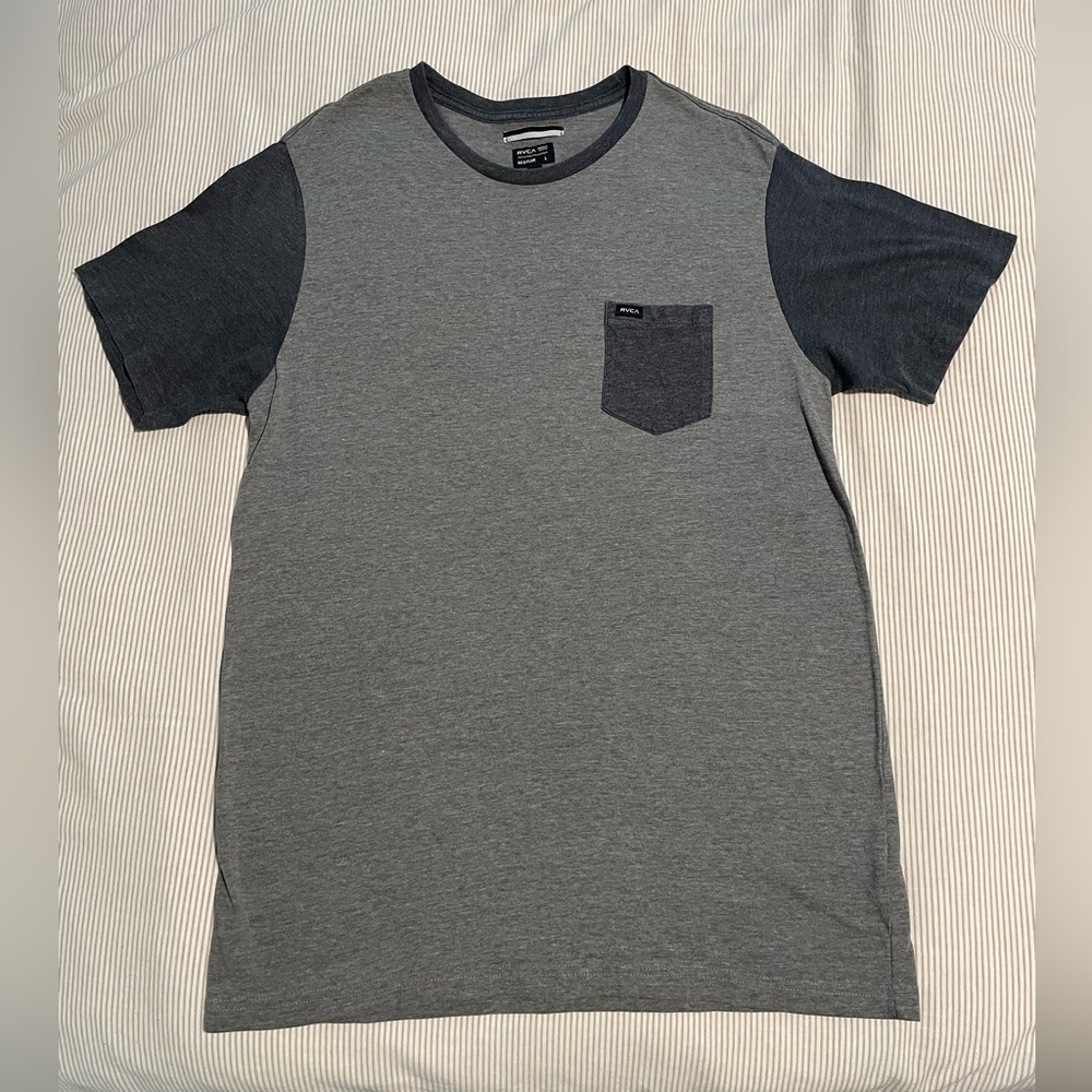RVCA Gray Pocket Tee Men’s Large